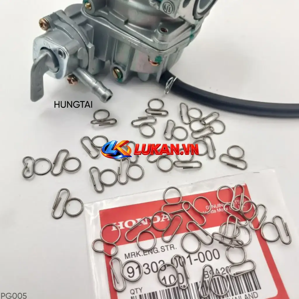 2 kẹp, phe gài ống xăng dư, thông hơi xe DREAM, WAVE, FUTURE... 95002-02079 - Ảnh 2