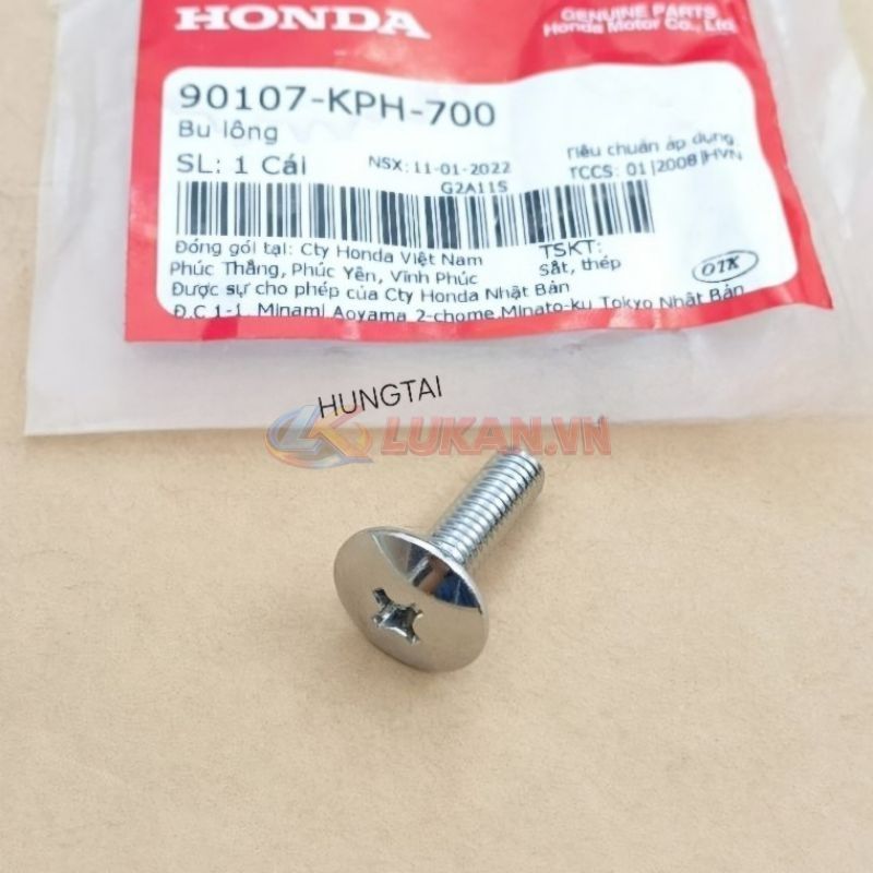 Ốc vít bắt nhựa dàn áo WAVE A, RS, S100, RSX, FUTURE 125... zin 90107-KPH-700