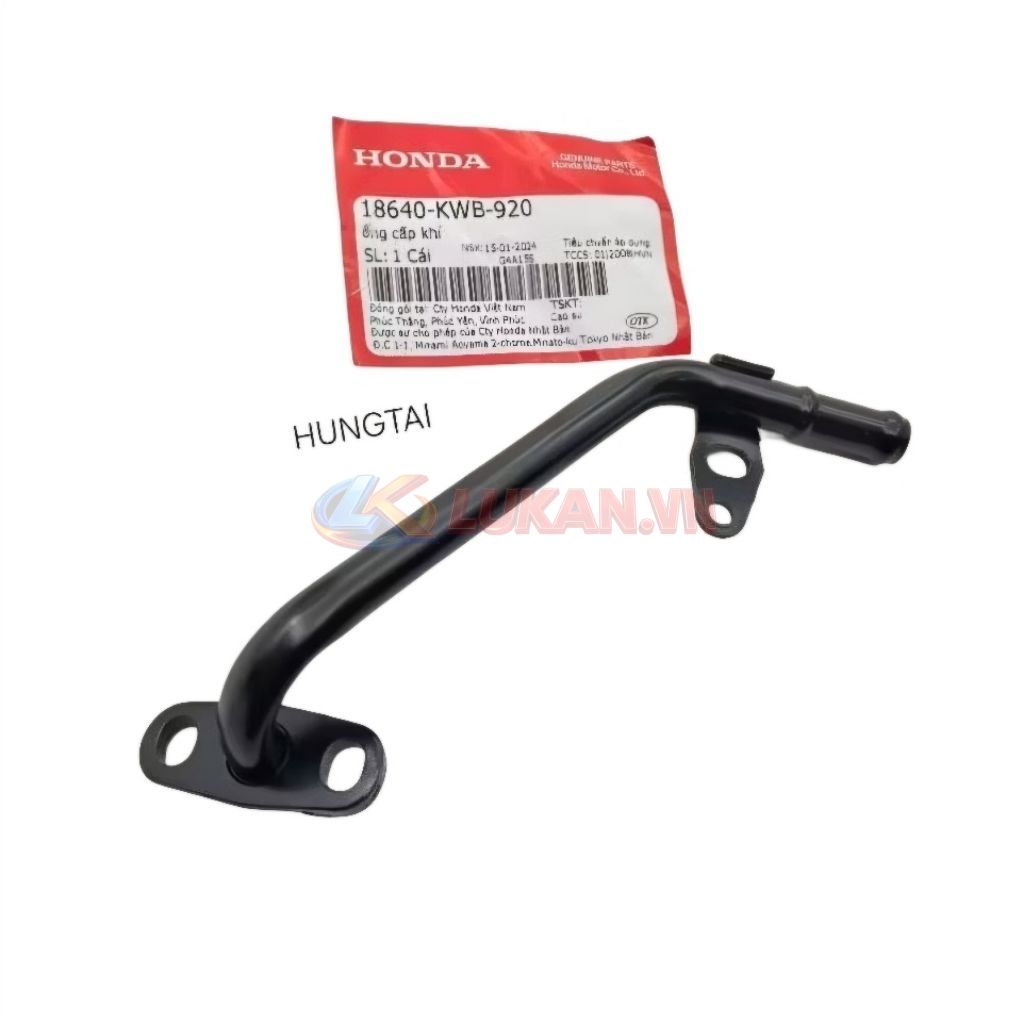 Ống co hơi, dẫn khí thải đầu quylat WAVE S110, RSX, RS... zin Honda 18640-KWB-920 - Ảnh 2