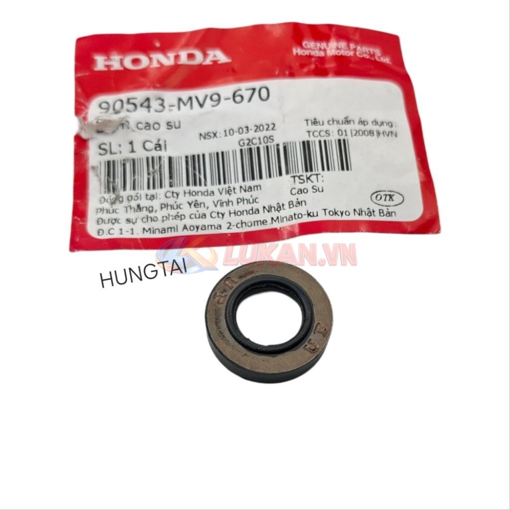 Phốt cao su ốc nắp đầu bò quylat WAVE S110, RSX, BLADE, A110.... zin 90543-MV9-670 - Ảnh 2