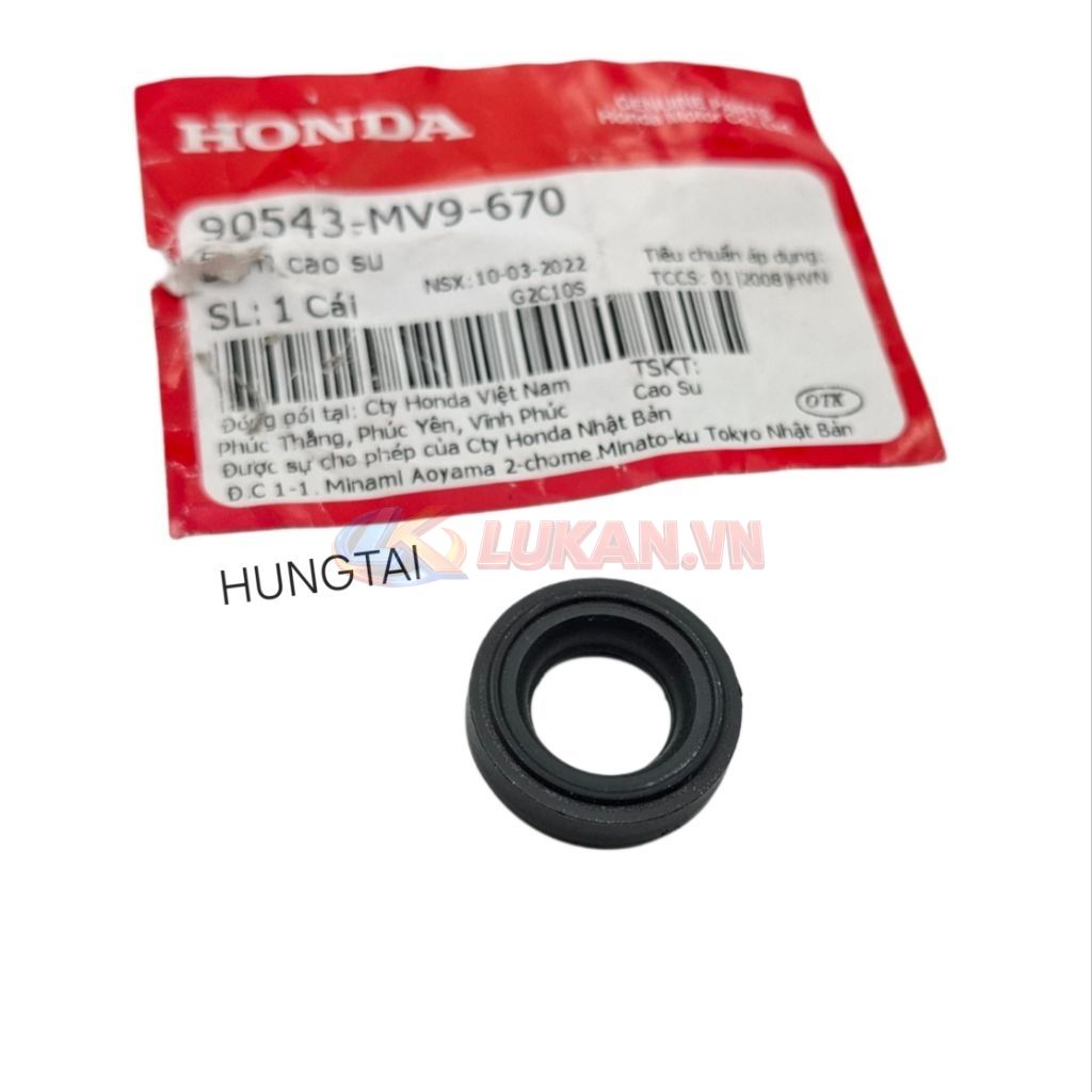 Phốt cao su ốc nắp đầu bò quylat WAVE S110, RSX, BLADE, A110.... zin 90543-MV9-670 - Ảnh 3