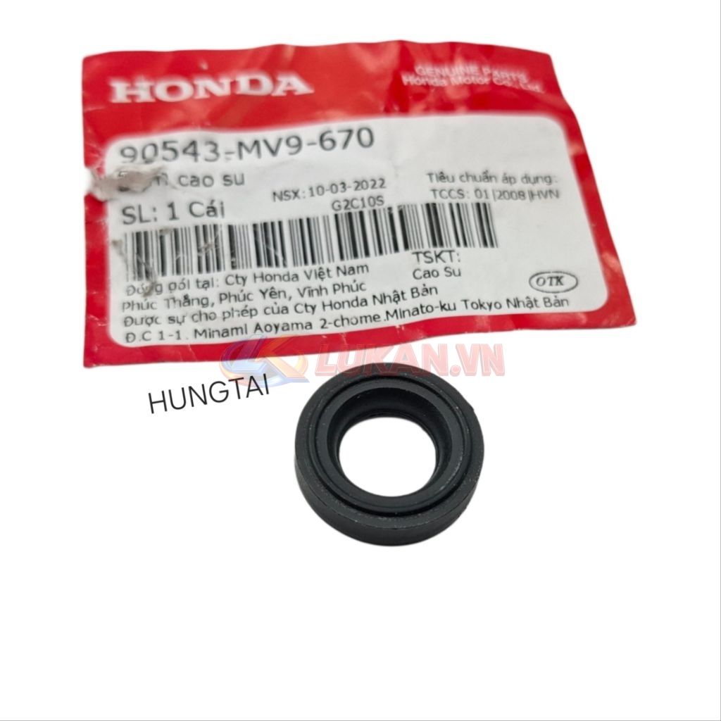 Phốt cao su ốc nắp đầu bò quylat WAVE S110, RSX, BLADE, A110.... zin 90543-MV9-670