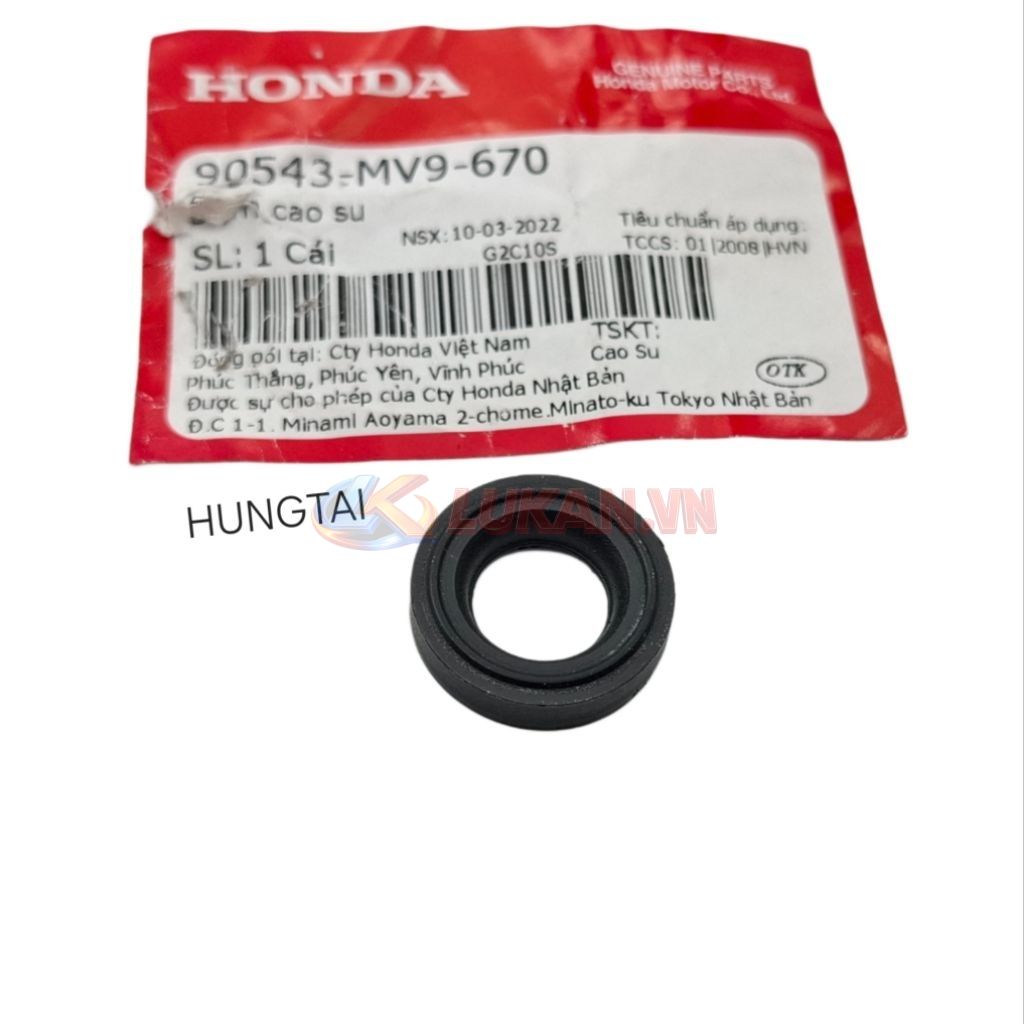 Phốt cao su ốc nắp đầu bò quylat WAVE S110, RSX, BLADE, A110.... zin 90543-MV9-670 - Ảnh 4