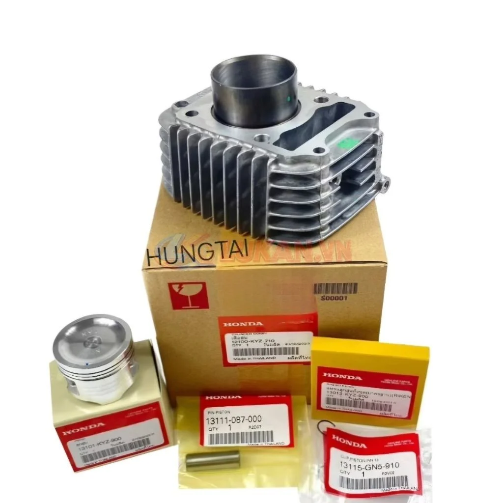 Bộ lòng, nòng hơi xi lanh xe FUTURE MẬP, LED 125 Fi luôn piston bạc zin 12100-KYZ-710 - Ảnh 3