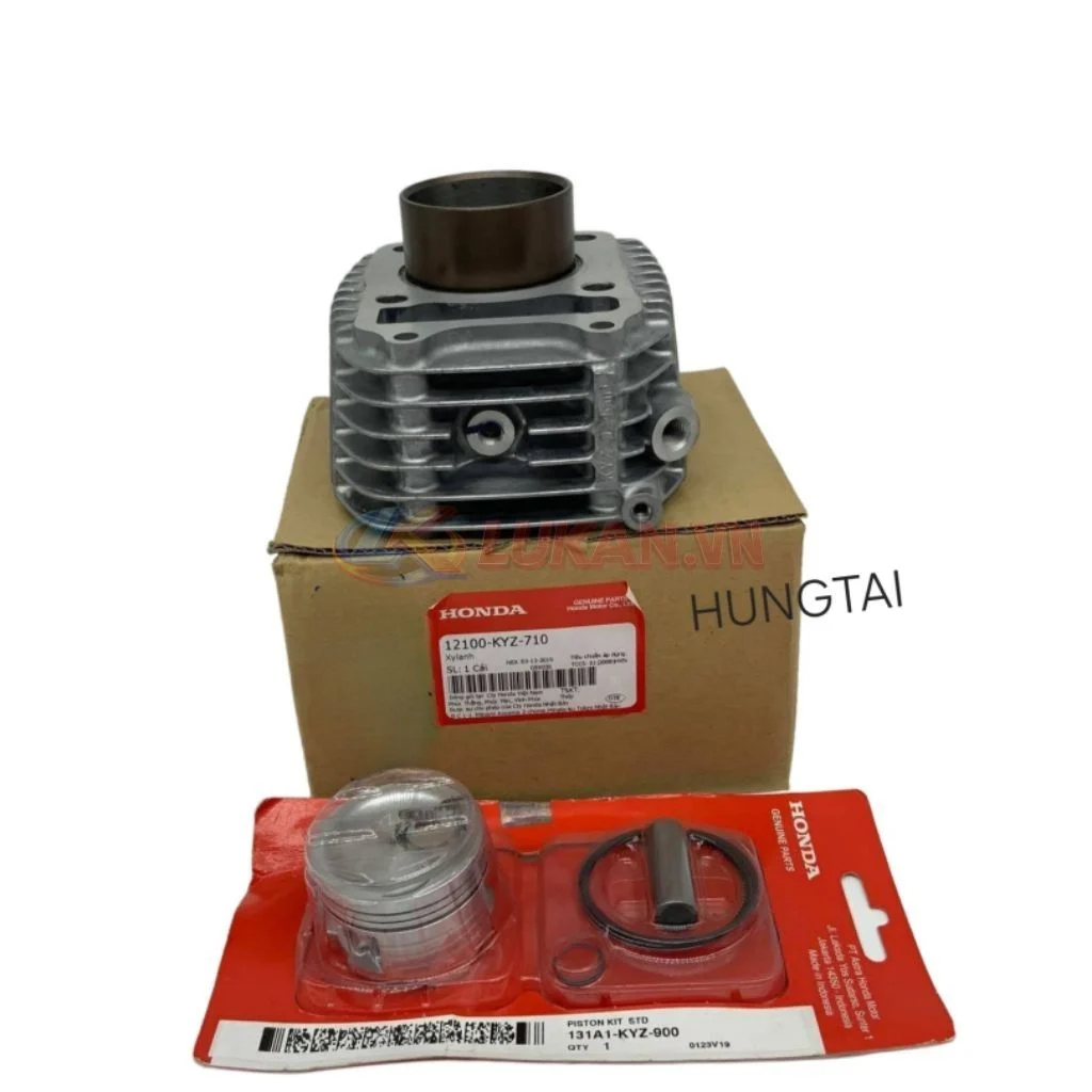 Bộ lòng, nòng hơi xi lanh xe FUTURE MẬP, LED 125 Fi luôn piston bạc zin 12100-KYZ-710 - Ảnh 4