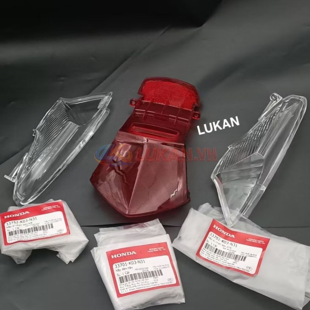 Bộ nắp chụp lái, võ đèn hậu, xi nhan WAVE RSX 2014-2026... zin 33752-K03-N31, 33701-K03-N31, 33702-K03-N31 - Ảnh 4