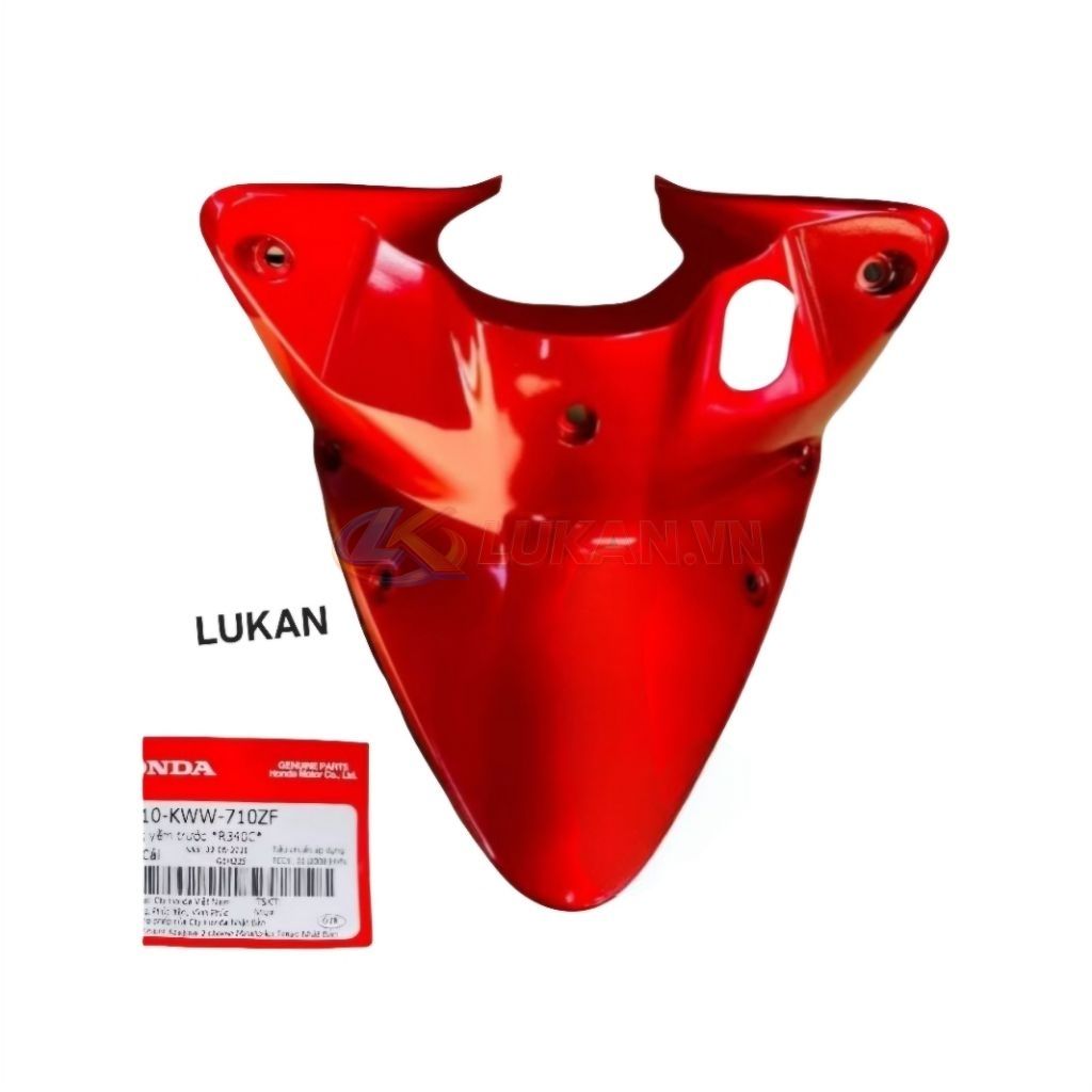 Nhựa ốp yếm khóa, lườn giữa baga WAVE S110, RSX... Đỏ zin Honda - Ảnh 4