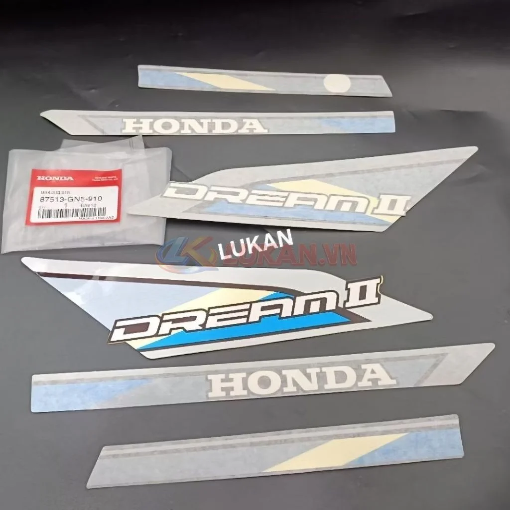 Bộ tem xe DREAM Thái Xanh zin chính hãng Honda - Ảnh 2