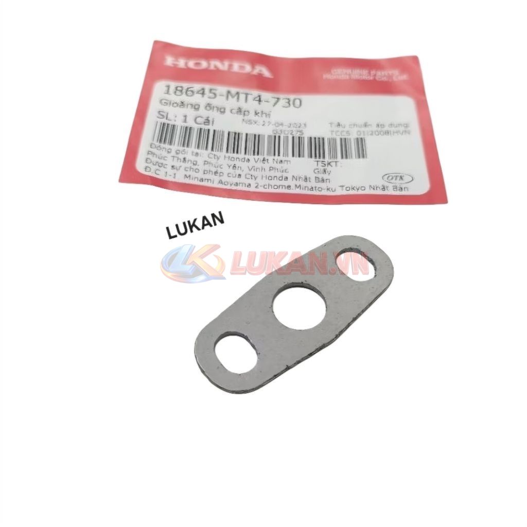 Gioăng quylat, ron ống co hơi khí thải WAVE Thái, FUTURE 125... zin Honda 18645-MT4-730 - Ảnh 2