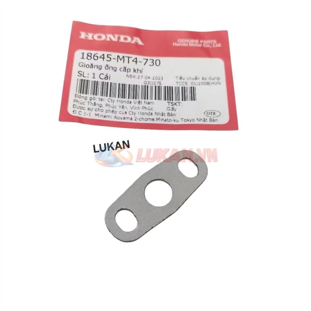 Gioăng quylat, ron ống co hơi khí thải WAVE Thái, FUTURE 125... zin Honda 18645-MT4-730 - Ảnh 3