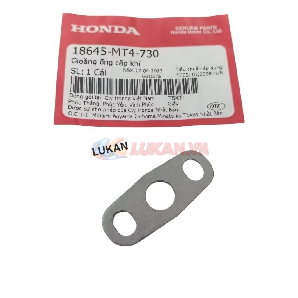 Gioăng quylat, ron ống co hơi khí thải WAVE Thái, FUTURE 125... zin Honda 18645-MT4-730 - Ảnh 4