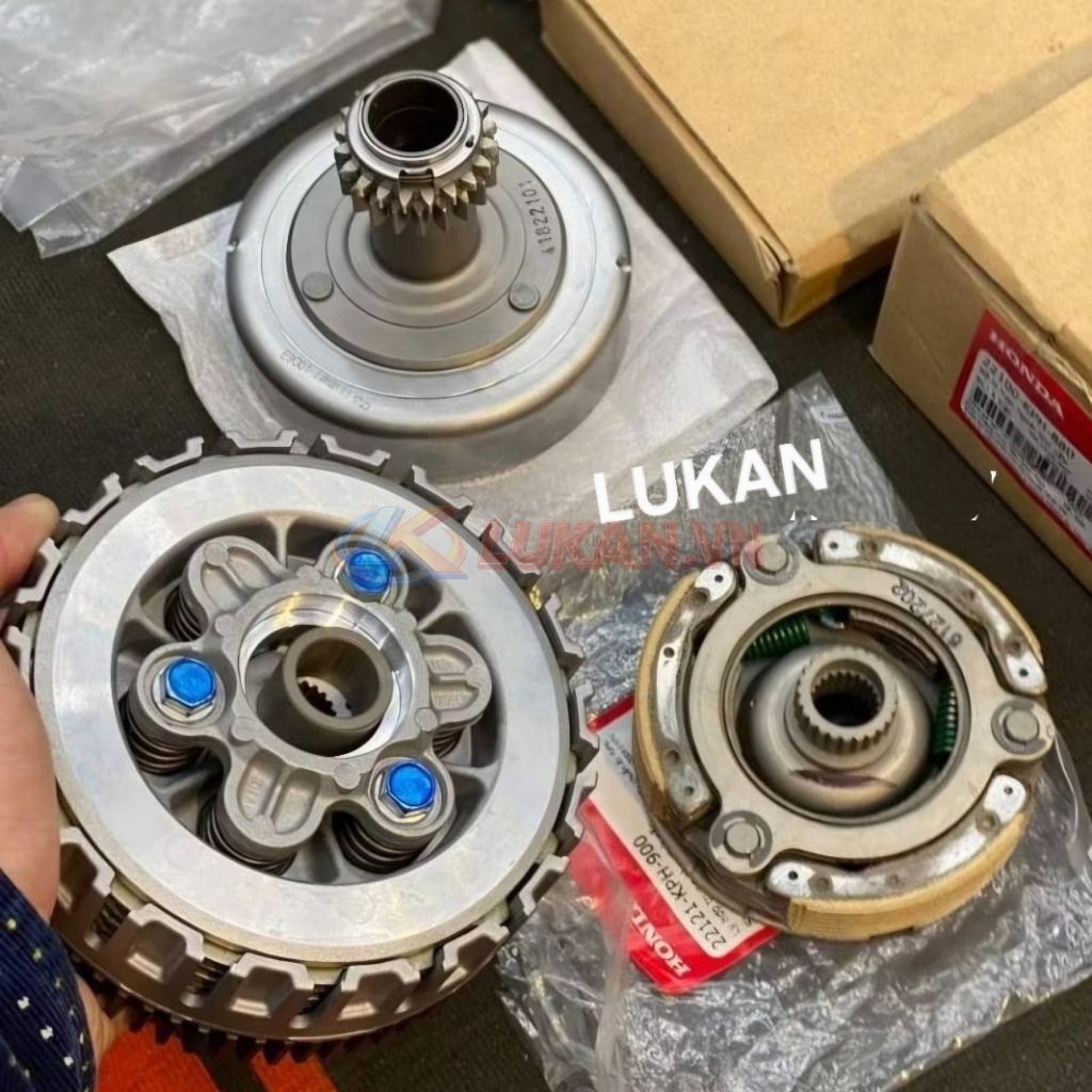 Bộ nhông nồi côn, ly hợp xe FUTURE 2, NEO, X 125... zin Honda - Ảnh 3