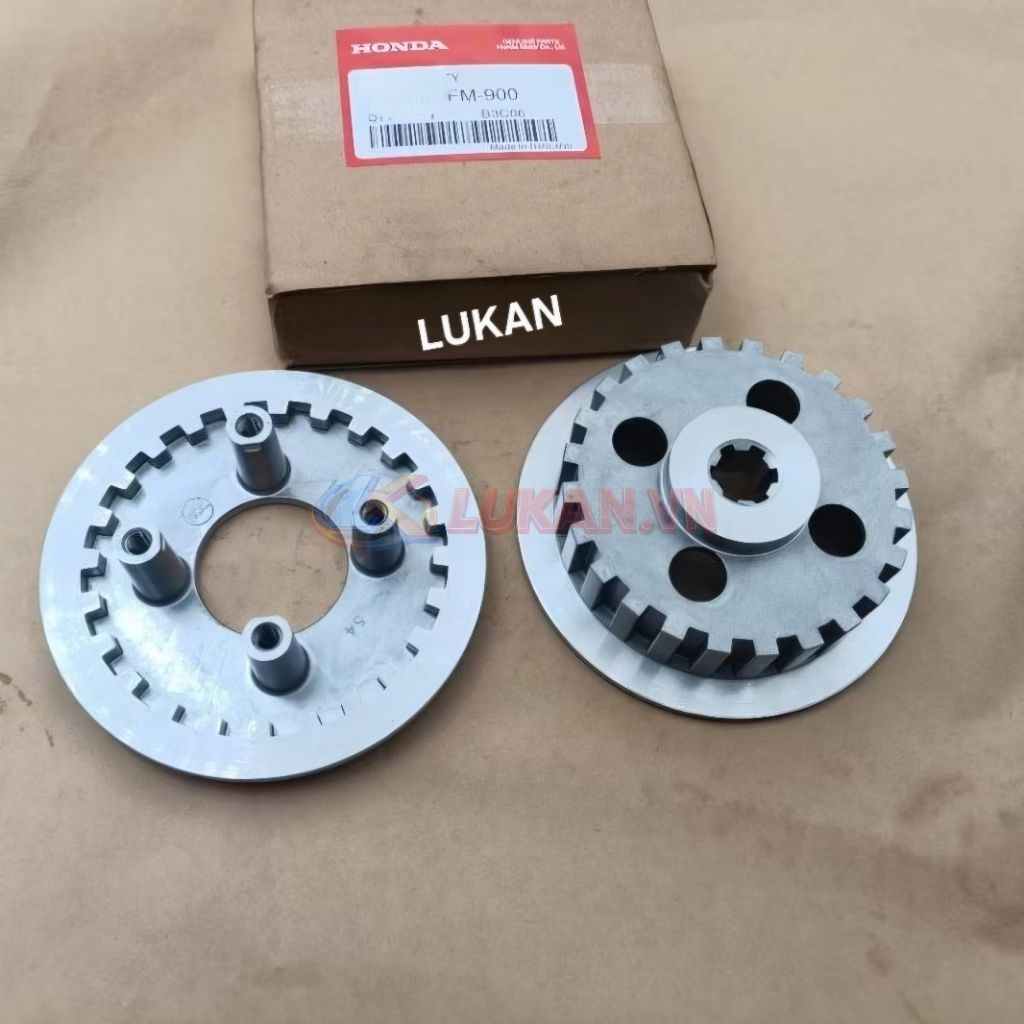 Cặp mặt đế nhôm nồi côn, ly hợp DREAM, WAVE, FUTURE... zin Honda 22121-KFM-900, 22350-115-020 - Ảnh 2