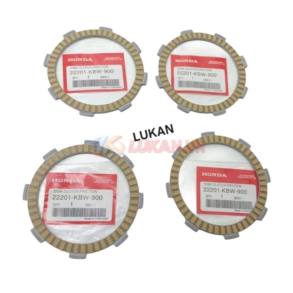 Bộ 4 lá bố nồi côn, ly hợp xe DREAM, WAVE, FUTURE... zin Honda Thái 22201-KBW-900 - Ảnh 2