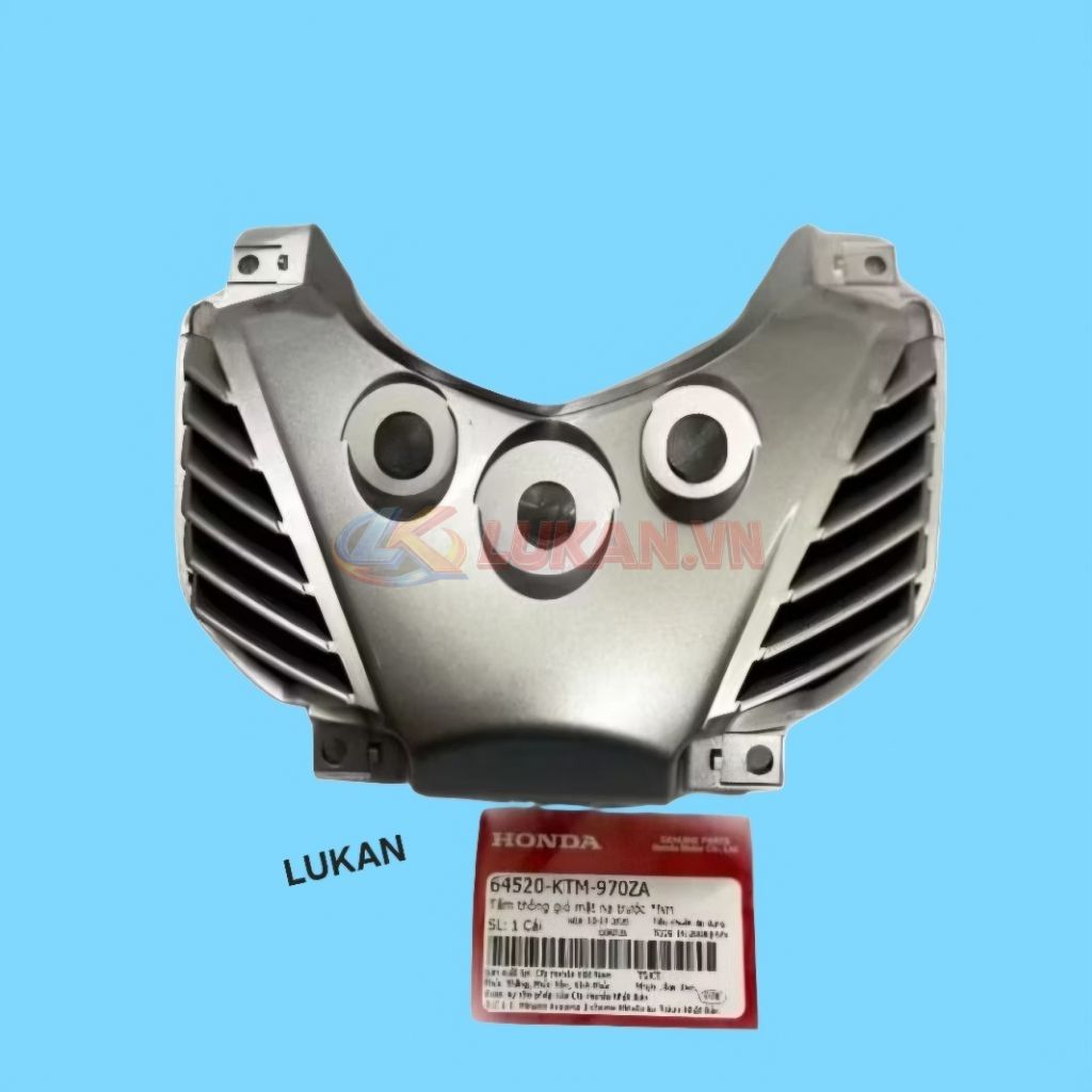 Tấm nhựa thông gió bạc, mặt nạ trước xe FUTURE NEO 125 zin 64520-KTM-970ZA