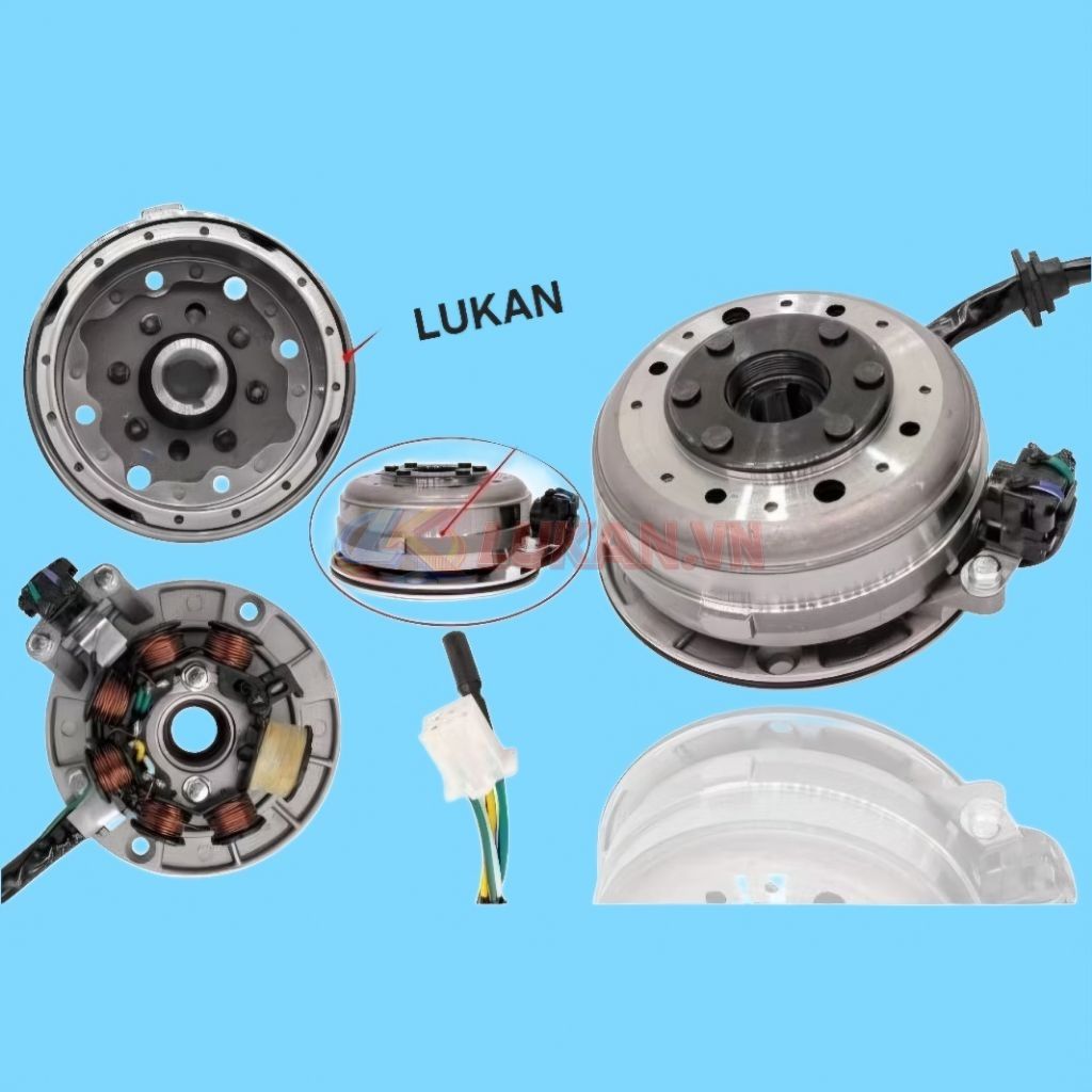 Bộ vô lăng điện, cuộn lửa CUB 86 racing xe DREAM, WAVE... đầu chùa