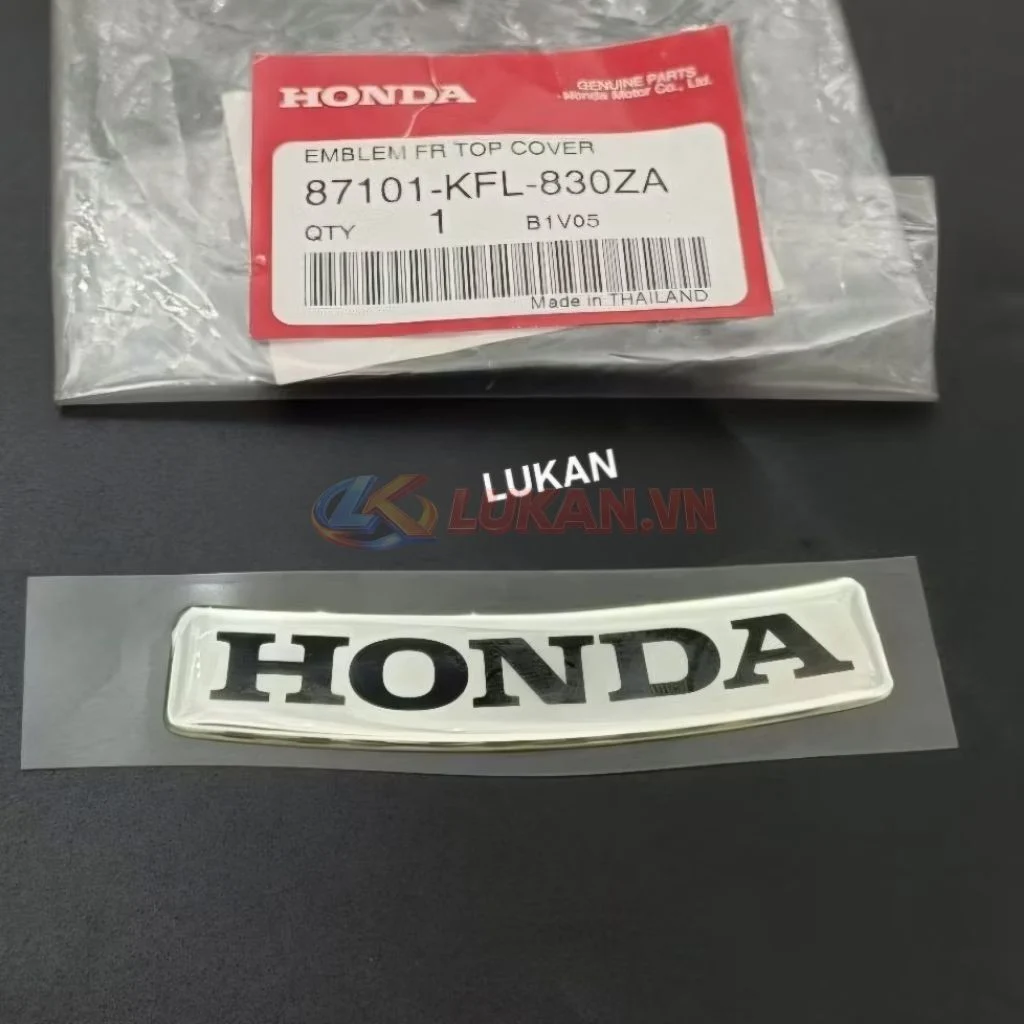 Tem Honda dán nhựa mặt nạ trước xe FUTURE 1 đời đầu zin 87101-KFL-830ZA - Ảnh 4