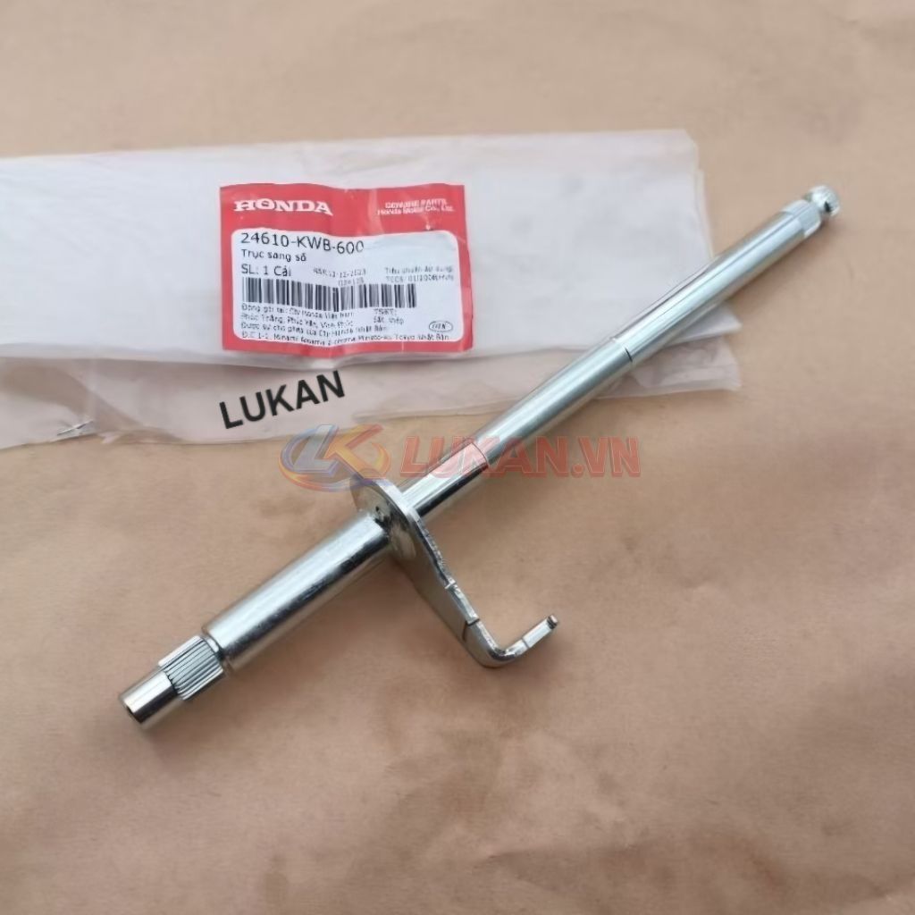 Trục, cốt cần sang số xe WAVE S110, RSX, BLADE, A110... zin 24610-KWB-600 - Ảnh 2