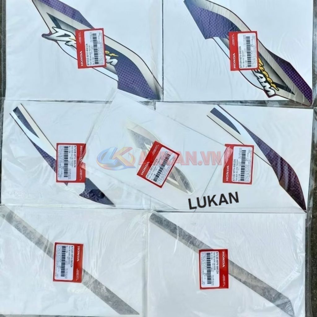 Bộ tem xe Super DREAM Việt 2004 Tím zin chính hãng