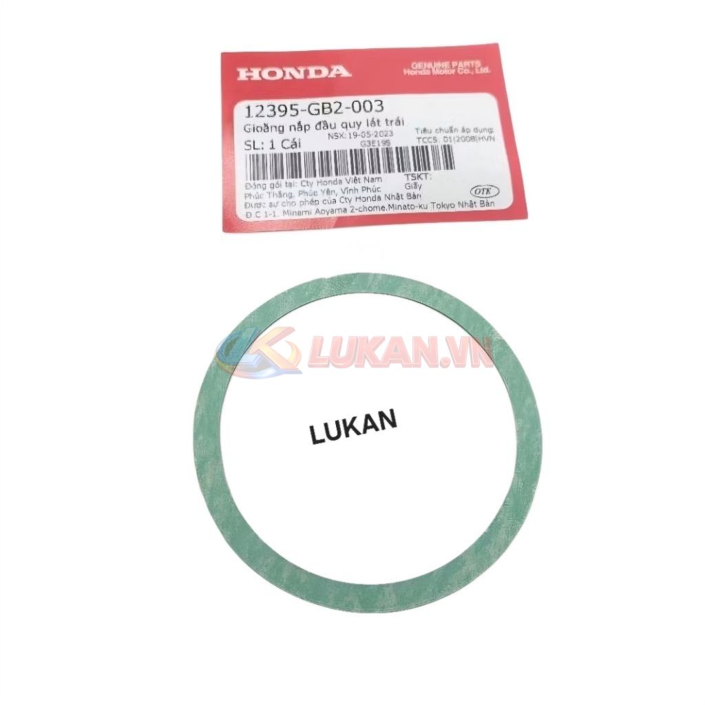 Gioăng, ron nắp cam tròn xe DREAM Thái, Super đời đầu zin 12395-GB2-003 - Ảnh 2