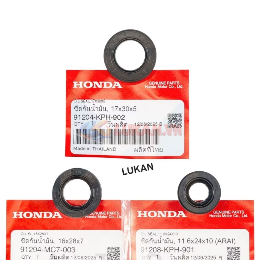 Bộ 3 phốt, phớt lốc máy xe FUTURE 2, NEO, MẬP, LED 125... zin Honda 91205-KPH-901, 91204-MC7-003, 91208-KP4-671 - Ảnh 5