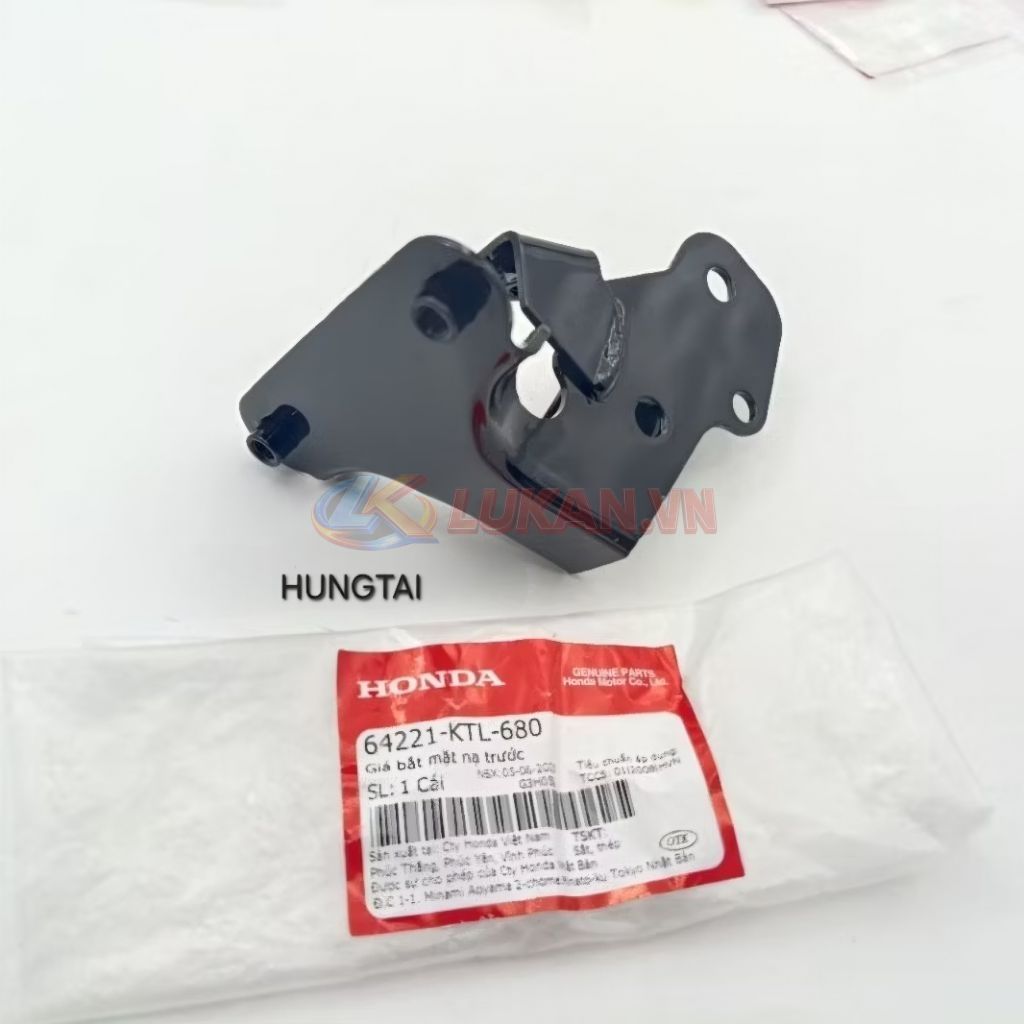 Khung pass nhựa mặt nạ trước WAVE A, ALPHA, RS, S100.... zin Honda 64221-KTL-680 - Ảnh 4