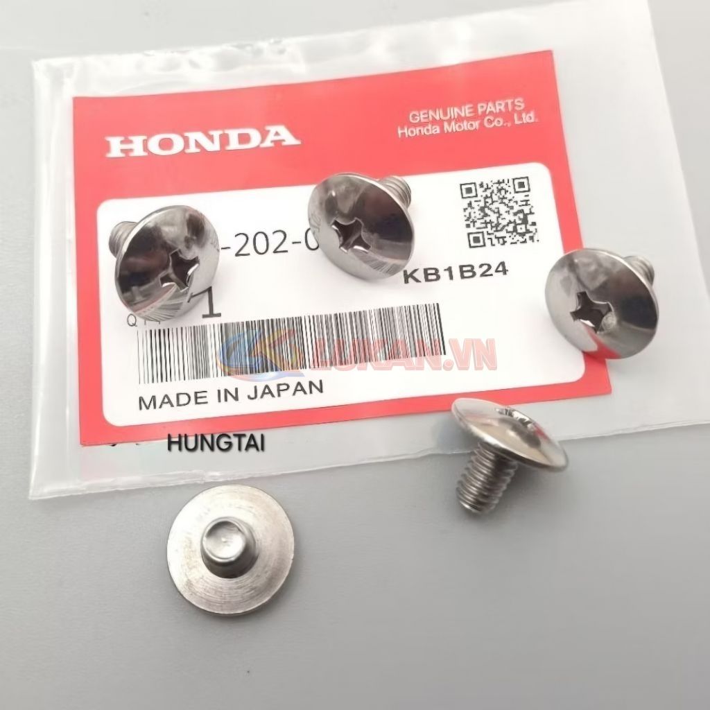 1 ốc vít 6x10 bắt nhựa dàn áo xe WAVE, FUTURE... zin - Ảnh 2