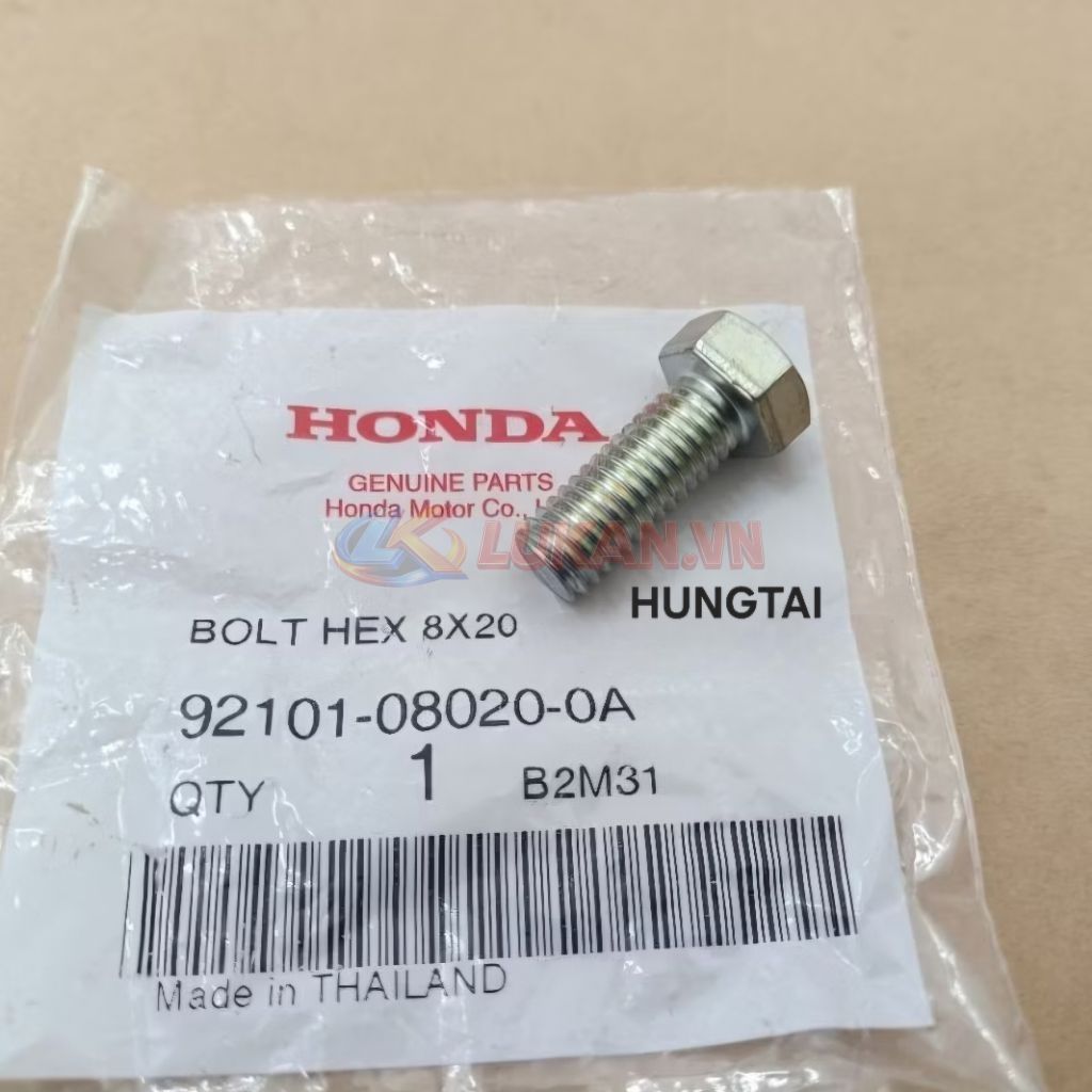 Ốc, bu lông 8x20 gác chân máy giữa WAVE Thái, FUTURE.... zin 92101-08020-0A - Ảnh 3