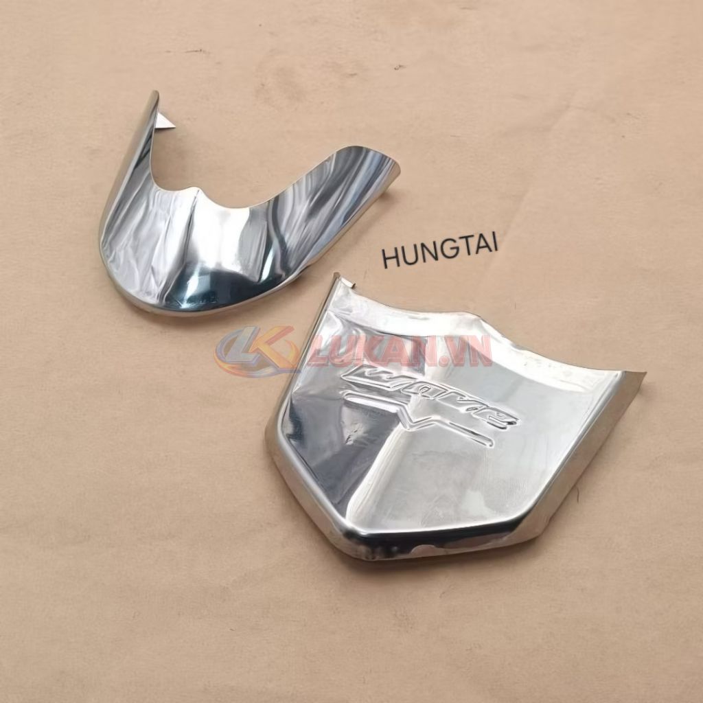 Cặp mũi dè, đuôi chắn bùn inox trắng xe WAVE S110, RS, RSX...