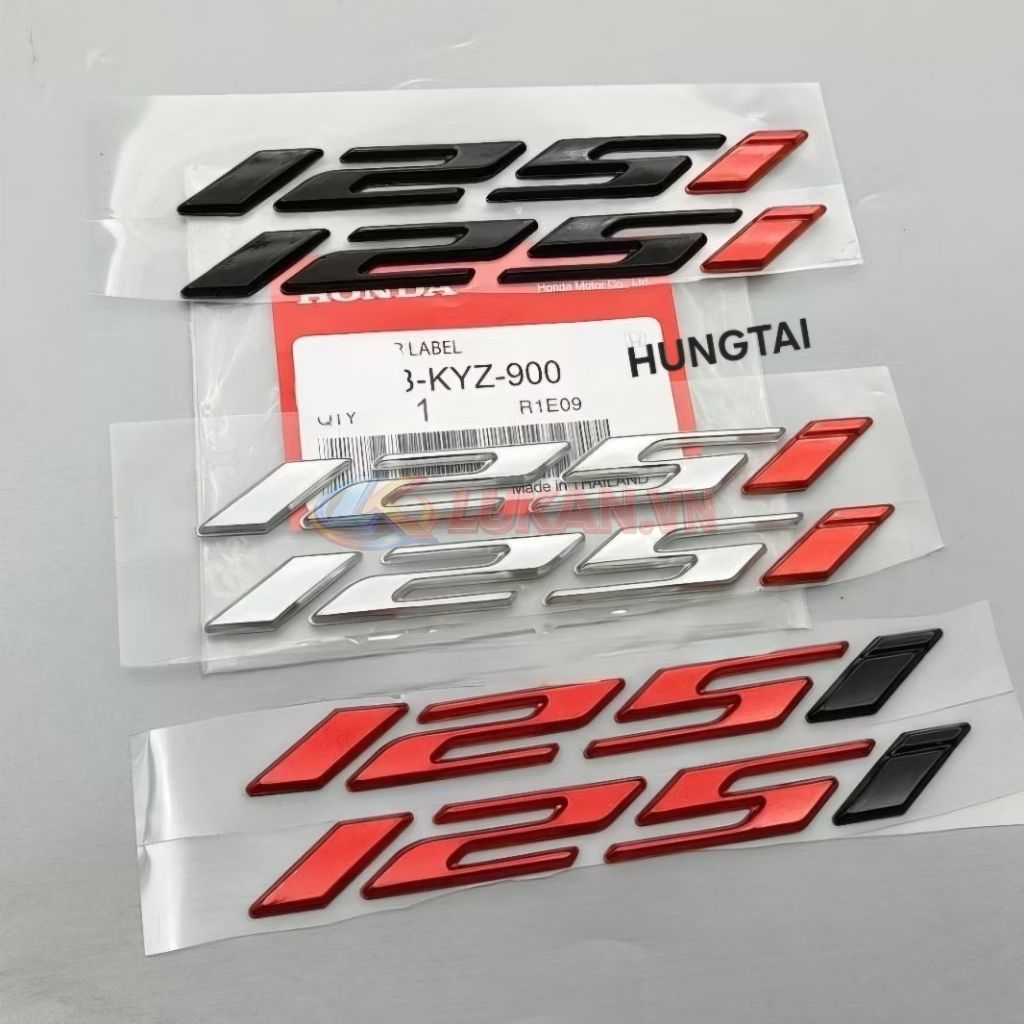 Tem chữ nổi ốp sườn 125i xe FUTURE LED, WAVE Thái.... đủ màu - Ảnh 3