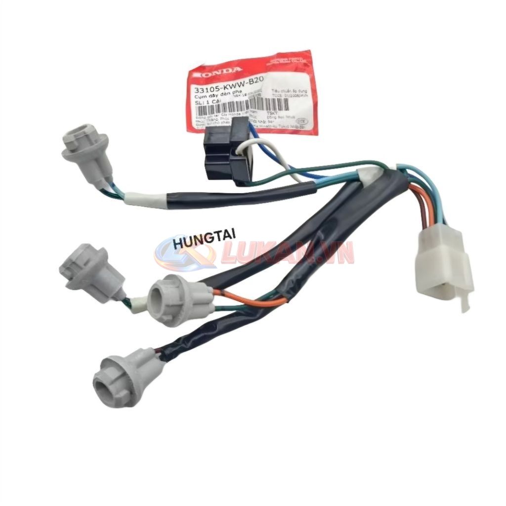 Dây điện đuôi đèn pha, xi nhan WAVE S110, RS, RSX.... zin Honda 33105-KWW-B20 - Ảnh 3