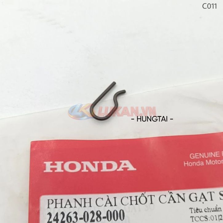Chốt phe gài càng cua, heo số DREAM, WAVE, FUTURE... zin 24263-028-000 - Ảnh 2