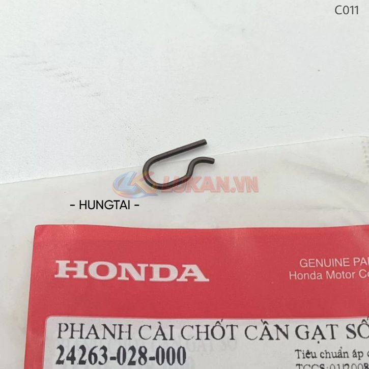 Chốt phe gài càng cua, heo số DREAM, WAVE, FUTURE... zin 24263-028-000 - Ảnh 3