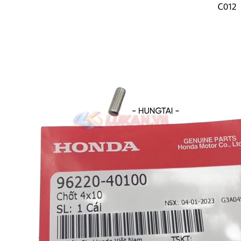 Chốt 4x10 chuyển bông nhông heo số DREAM, WAVE, FUTURE... zin 96220-40100 - Ảnh 2