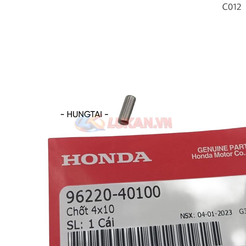 Chốt 4x10 chuyển bông nhông heo số DREAM, WAVE, FUTURE... zin 96220-40100 - Ảnh 3