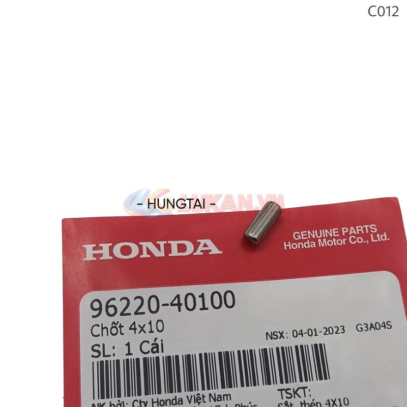 Chốt 4x10 chuyển bông nhông heo số DREAM, WAVE, FUTURE... zin 96220-40100 - Ảnh 4