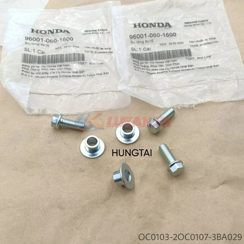 Bộ ốc, bạc đệm dè chắn bùn trước WAVE Thái, ALPHA, ZX... zin Honda 96001-060-1600 - Ảnh 4