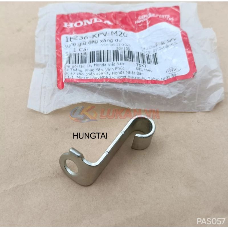 Pass đỡ dài, giữ ống xăng dư xe DREAM, WAVE.... zin Honda 16236-KFV-M20 - Ảnh 2