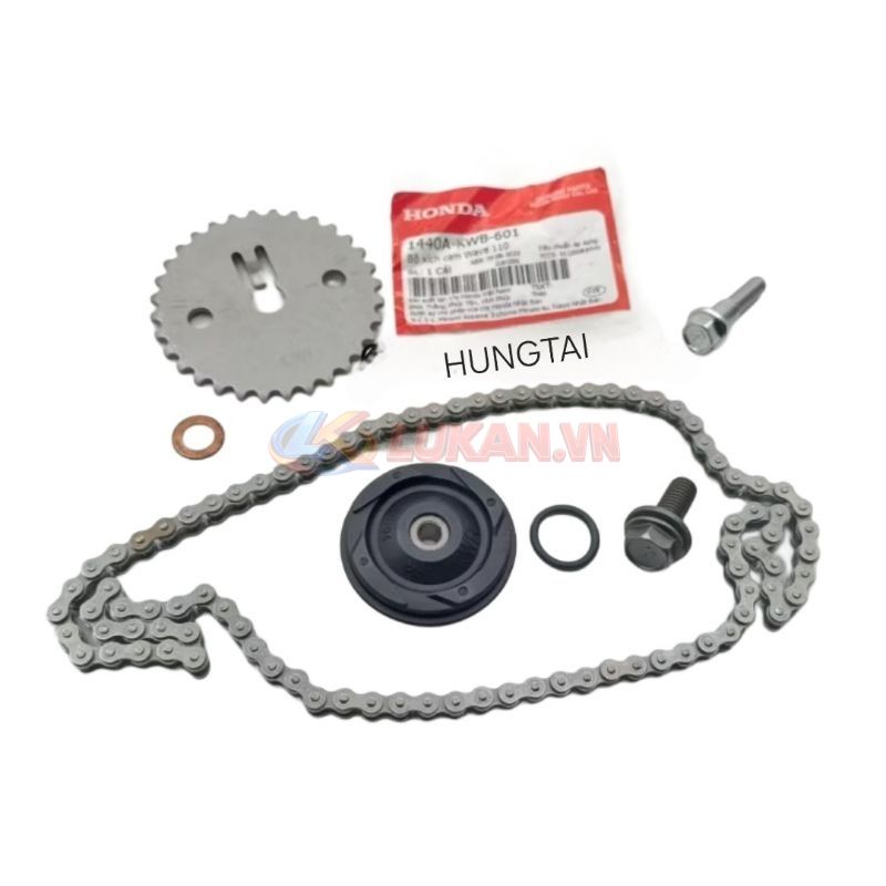 Bộ dàn bánh đỡ sên, xích cam WAVE S110, RSX, ALPHA 110... zin Honda 1440A-KWB-601 - Ảnh 3