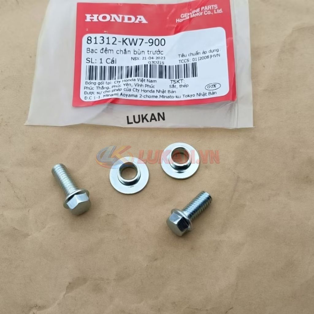 Bộ ốc, bạc đệm nhựa ốp vai phuộc WAVE Thái, ALPHA, ZX... zin 81312-KW7-900 - Ảnh 2