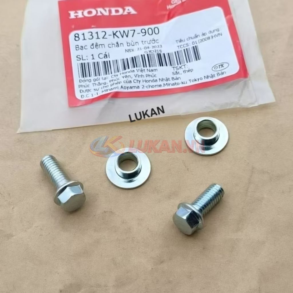 Bộ ốc, bạc đệm nhựa ốp vai phuộc WAVE Thái, ALPHA, ZX... zin 81312-KW7-900