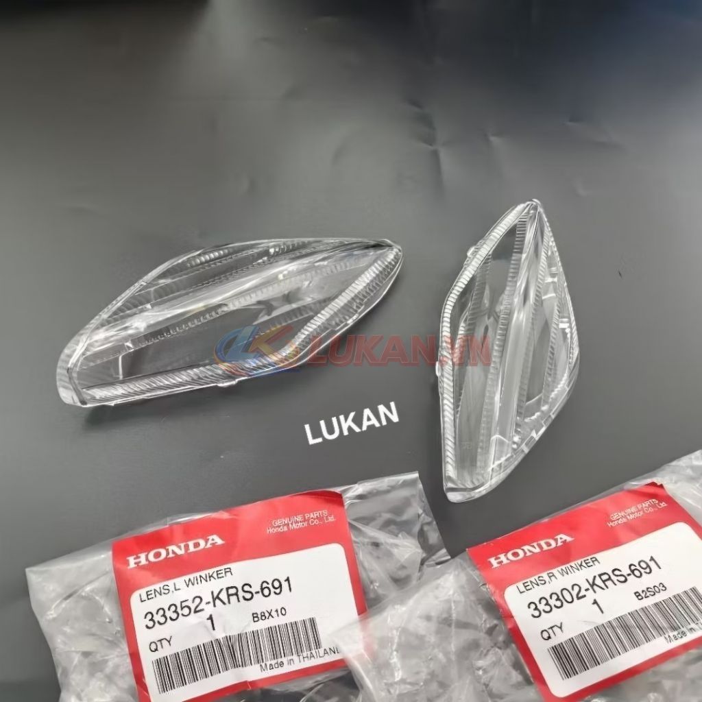 Cặp nắp chụp, ốp võ đèn xi nhan trước xe WAVE I zin Honda 33352-KRS-691, 33302-KRS-691