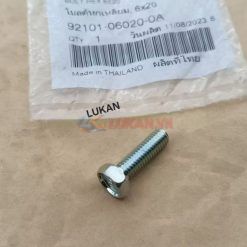 Ốc, bu lông 6x20 giò đạp khởi động DREAM, WAVE... zin Honda Thái 92101-06020-0A
