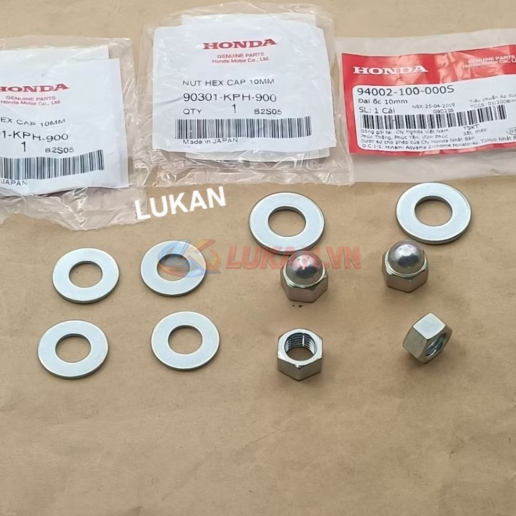 Bộ ốc tán, lông đền phuộc sau WAVE Thái, ALPHA, ZX, FUTURE... zin - Ảnh 3