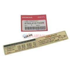 Tem thông số hộp xích, sên cacte xe WAVE Thái 125 zin Honda 87505-KYZ-T00ZB