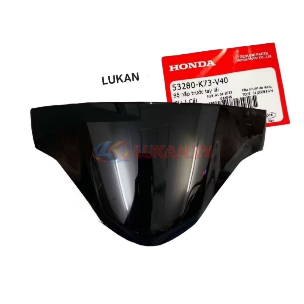 Nắp chắn gió, nhựa đầu đèn xe FUTURE LED, WAVE 125 zin Honda 53280-K73-V40