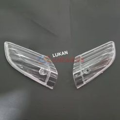 Cặp nắp, ốp chụp võ đèn xi nhan trước WAVE Thái trắng trong suốt