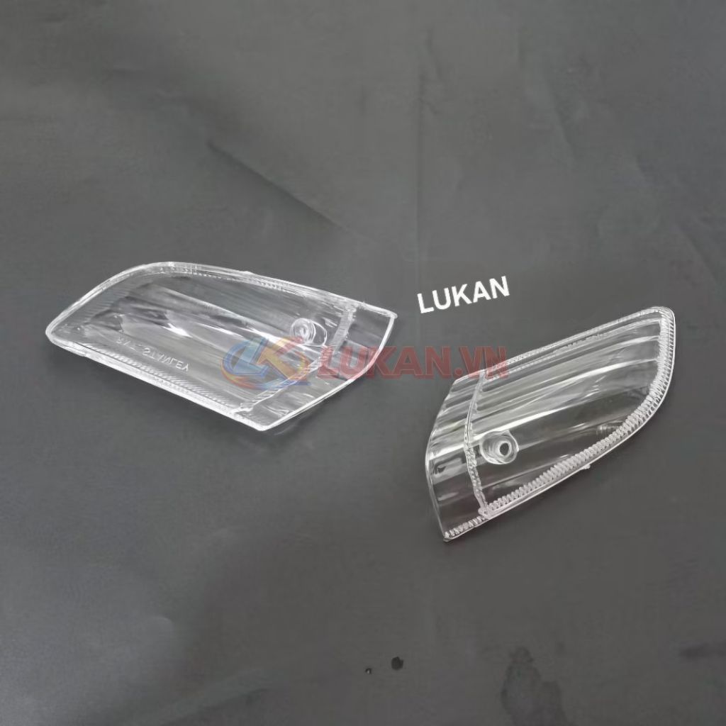 Cặp nắp, ốp chụp võ đèn xi nhan trước WAVE Thái trắng trong suốt - Ảnh 3