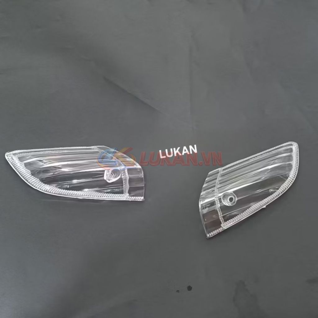 Cặp nắp, ốp chụp võ đèn xi nhan trước WAVE Thái trắng trong suốt - Ảnh 4