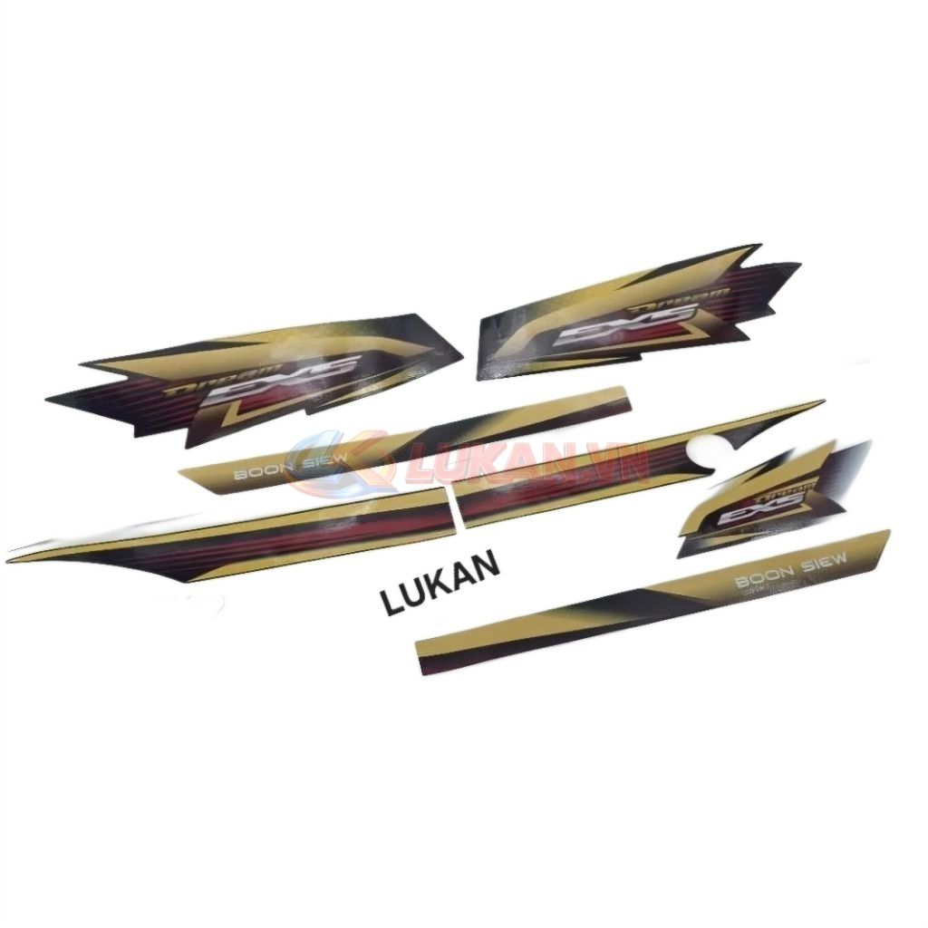 Bộ tem ex5 malay xe DREAM đỏ vàng đen - Ảnh 2